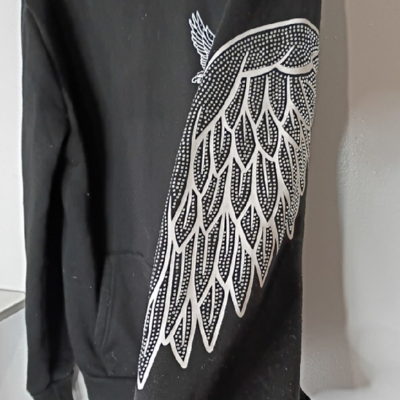 Reason Black Hoodie with Eagle and Wing Design - Picture 9 of 12